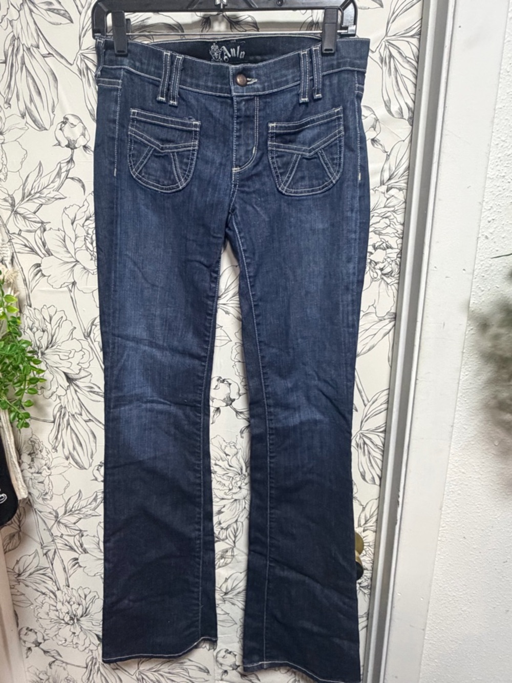 Anlo Dark Blue Flared Jeans